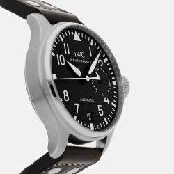 IWC Black Stainless Steel Big Pilot's Automatic Men's Wristwatch 46 mm