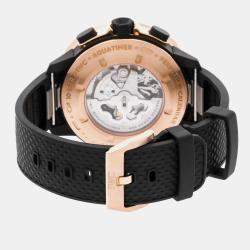 IWC Black 18k Rose Gold Aquatimer Automatic Men's Wristwatch 49 mm