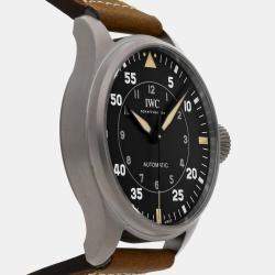 IWC Black Titanium Big Pilot's IW3297-01 Automatic Men's Wristwatch 43 mm