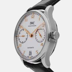 IWC Silver Stainless Steel Portugieser IW5007-04 Automatic Men's Wristwatch 42 mm