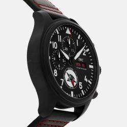 IWC Black Ceramic Pilot's IW3891-08 Automatic Men's Wristwatch 44 mm