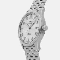 IWC Silver Stainless Steel Pilot's IW3255-05 Automatic Men's Wristwatch 38 mm