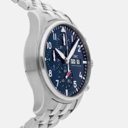 IWC Blue Stainless Steel Pilot's IW3881-02 Automatic Men's Wristwatch 41 mm