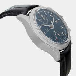 IWC Blue Stainless Steel Portuguese IW390406 Automatic Men's Wristwatch 42 mm
