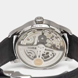 IWC Schaffhausen Silver Stainless Steel Alligator Leather Portugieser IW500705 Men's Wristwatch 42.30 mm