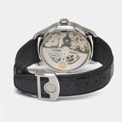 IWC Schaffhausen Silver Stainless Steel Alligator Leather Portugieser IW500705 Men's Wristwatch 42.30 mm