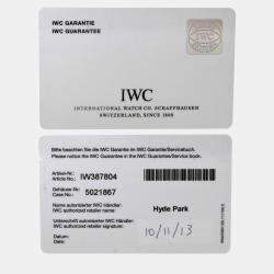 IWC Black Stainless Steel Spitfire Pilot IW387804 Automatic Men's Wristwatch 43 mm