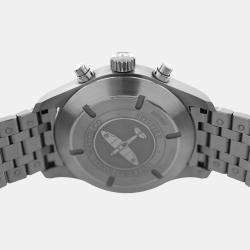 IWC Black Stainless Steel Spitfire Pilot IW387804 Automatic Men's Wristwatch 43 mm