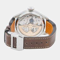 IWC Brown Stainless Steel Big Pilot's IW503801 Automatic Men's Wristwatch 46mm