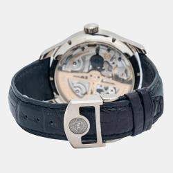 IWC Blue 18K White Gold Portugieser Perpetual Calendar IW503401 Automatic Men's Wristwatch 44mm