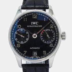 IWC Portugieser 7 Days IW500703 Automatic Black Stainless Steel Men's Wristwatch 42mm