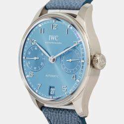 IWC Portugieser IW501708 Automatic Blue 18k White Gold Men's Wristwatch 42mm