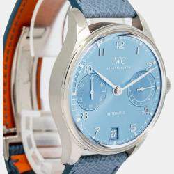 IWC Portugieser IW501708 Automatic Blue 18k White Gold Men's Wristwatch 42mm