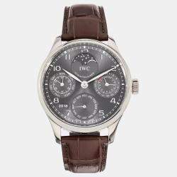 IWC Portugieser IW502218 Automatic Grey 18k White Gold Men's Wristwatch 42 mm
