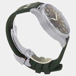 Pre Owned IWC Big Pilot's IW329301 Automatic Green Stainless Steel Men's Wristwatch 43 mm