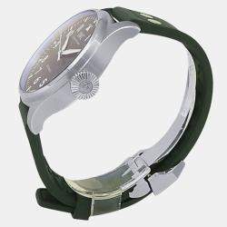 Pre Owned IWC Big Pilot's IW329301 Automatic Green Stainless Steel Men's Wristwatch 43 mm
