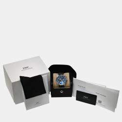 Pre Owned IWC Pilot's IW378003 Automatic Blue Stainless Steel Men's Wristwatch 43 mm