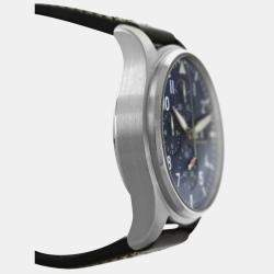 Pre Owned IWC Pilot's IW378003 Automatic Blue Stainless Steel Men's Wristwatch 43 mm