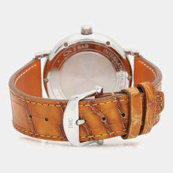 Pre Owned IWC Portofino Diamond IW458101 Automatic Stainless Steel Men's Wristwatch 37 mm