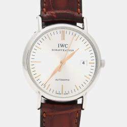 Pre Owned ساعة يد رجالية IWC بورتوفينو IW356303 أوتوماتيكية ستانلس ستيل 39 مم