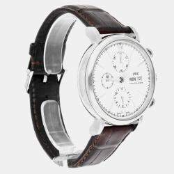 Pre Owned IWC Portofino Chronograph IW391027 Automatic Silver Stainless Steel  Men's Wristwatch 42 mm