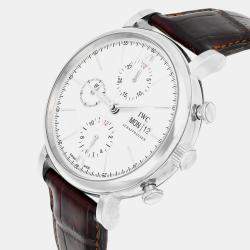 Pre Owned IWC Portofino Chronograph IW391027 Automatic Silver Stainless Steel  Men's Wristwatch 42 mm