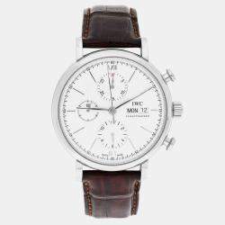 Pre Owned IWC Portofino Chronograph IW391027 Automatic Silver Stainless Steel  Men's Wristwatch 42 mm