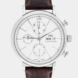 Pre Owned IWC Portofino Chronograph IW391027 Automatic Silver Stainless Steel  Men's Wristwatch 42 mm