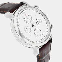 Pre Owned IWC Portofino Chronograph IW391027 Automatic Silver Stainless Steel  Men's Wristwatch 42 mm