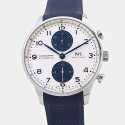 Pre Owned IWC Portugieser IW371620 Automatic White Stainless Steel Men’s Wristwatch 41 mm