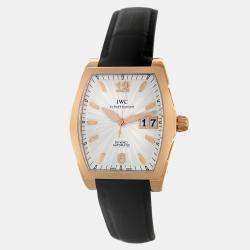 Pre Owned IWC Da Vinci IW452311 Automatic White 18k Rose Gold Men's Wristwatch 36 mm
