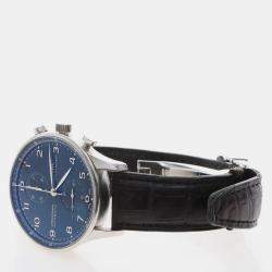 Pre Owned IWC Portuguese Chronograph IW371447 Automatic Stainless Steel Men's Wristwatch 41 mm
