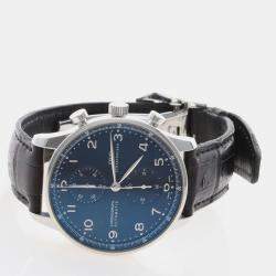 Pre Owned IWC Portuguese Chronograph IW371447 Automatic Stainless Steel Men's Wristwatch 41 mm