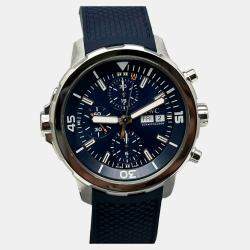 Pre Owned IWC Aquatimer IW376805 Automatic Black Dial Stainless Steel Men's Wristwatch 44 mm