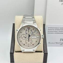 Pre Owned IWC GST Split Second IW371508 Automatic Black Dial Stainless Steel Men's Wristwatch 43 mm
