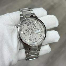 Pre Owned IWC GST Split Second IW371508 Automatic Black Dial Stainless Steel Men's Wristwatch 43 mm