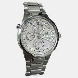 Pre Owned IWC GST Split Second IW371508 Automatic Black Dial Stainless Steel Men's Wristwatch 43 mm