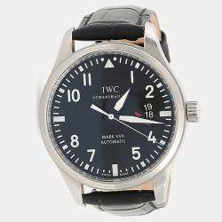 مملوكة مسبقًا ساعة يد رجالية آي دبليو سي مارك XVII IW326501 أوتوماتيكية ستانلس ستيل سوداء 41 مم