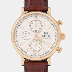 Pre Owned IWC Portofino IW391020 Automatic Chronograph 18k Rose Gold Men's Wristwatch 42mm