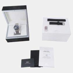 Pre Owned ساعة يد رجالية IWC أكواتايمر IW376804 أوتوماتيكية سوداء ستانلس ستيل 44 مم