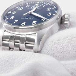 Pre Owned IWC Big Pilot's IW329304 Automatic Blue Stainless Steel Men's Wristwatch 43 mm