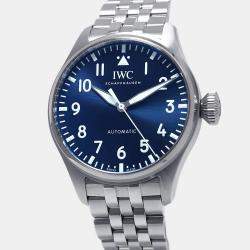 Pre Owned IWC Big Pilot's IW329304 Automatic Blue Stainless Steel Men's Wristwatch 43 mm