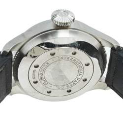 IWC Black Stainless Steel Alligator Leather Big Pilot IW500901 Men's Wristwatch 46.20 mm