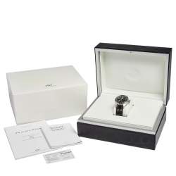 IWC Black Stainless Steel Alligator Leather Big Pilot IW500901 Men's Wristwatch 46.20 mm