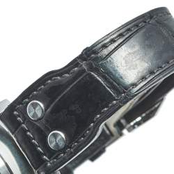 IWC Black Stainless Steel Alligator Leather Big Pilot IW500901 Men's Wristwatch 46.20 mm
