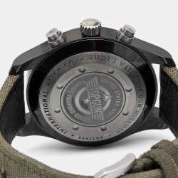 IWC Grey Ceramic Titanium Canvas Pilot Top Gun Miramar IW388002 Men's Wristwatch 46 mm 