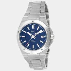 IWC Blue Stainless steel Ingenieur IW323909 Men's Wristwatch 40mm