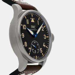 IWC Black Titanium Big Pilot's Manual Winding Men's Wristwatch 48 mm