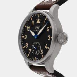 IWC Black Titanium Big Pilot's Manual Winding Men's Wristwatch 48 mm