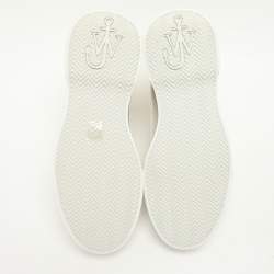 J.W.Anderson White Canvas Leather High Top Sneakers 44